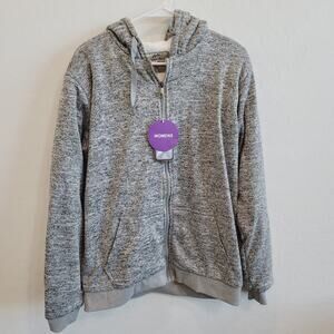 NWT Jackson Hole Outerwear Heather Gray Sherpa Lined Jacket Women's Size 1XL